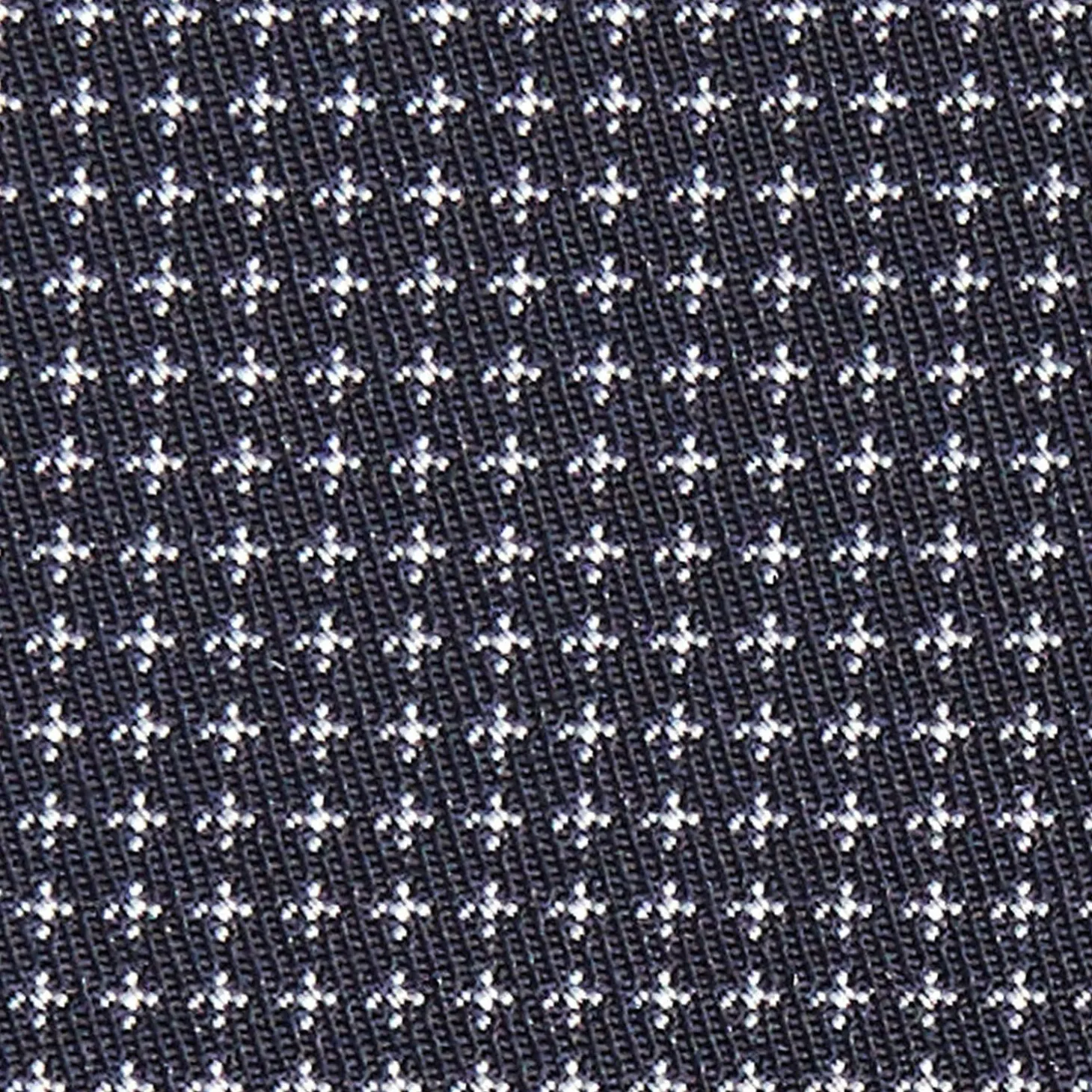 CRAVATTA CERIMONIA IN SETA JACQUARD BLU SCURO Microfanatsia geometrica