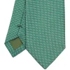 CRAVATTA CERIMONIA IN SETA JACQUARD VERDE CHIARO Microfantasia geometrica