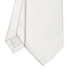 CRAVATTA CERIMONIA IN SETA JACQUARD GRIGIO CHIARO Microfantasia geometrica