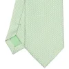CRAVATTA CERIMONIA IN SETA JACQUARD VERDE CHIARO Microfantasia geometrica
