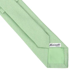 CRAVATTA CERIMONIA IN SETA JACQUARD VERDE CHIARO Microfantasia geometrica
