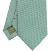 CRAVATTA CERIMONIA IN SETA JACQUARD VERDE CHIARO Microfantasia geometrica