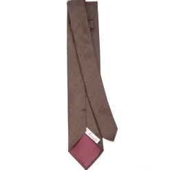 CRAVATTA CLASSICA DONNA IN LANA SFODERATA MARRONE BORDEAUX Bicolore