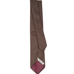 CRAVATTA CLASSICA IN LANA SFODERATA MARRONE BORDEAUX Bicolore