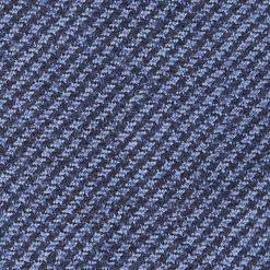 CRAVATTA CLASSICA IN LANA SFODERATA BLU Pied de poule