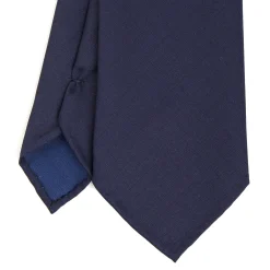 CRAVATTA CLASSICA IN LANA SFODERATA BLU SCURO BLU Bicolore