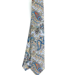 CRAVATTA DONNA CLASSICA IN SETA STAMPATA AZZURRA Archivio inspiration