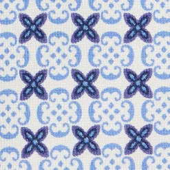 CRAVATTA DONNA CLASSICA IN SETA STAMPATA AZZURRA Microfantasia inspirazione foulard