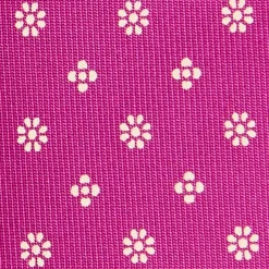 CRAVATTA DONNA CLASSICA IN SETA STAMPATA FUCSIA Microfantasia fiore