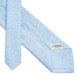 CRAVATTA IN SETA AZZURRA Collezione archivio anno 1977