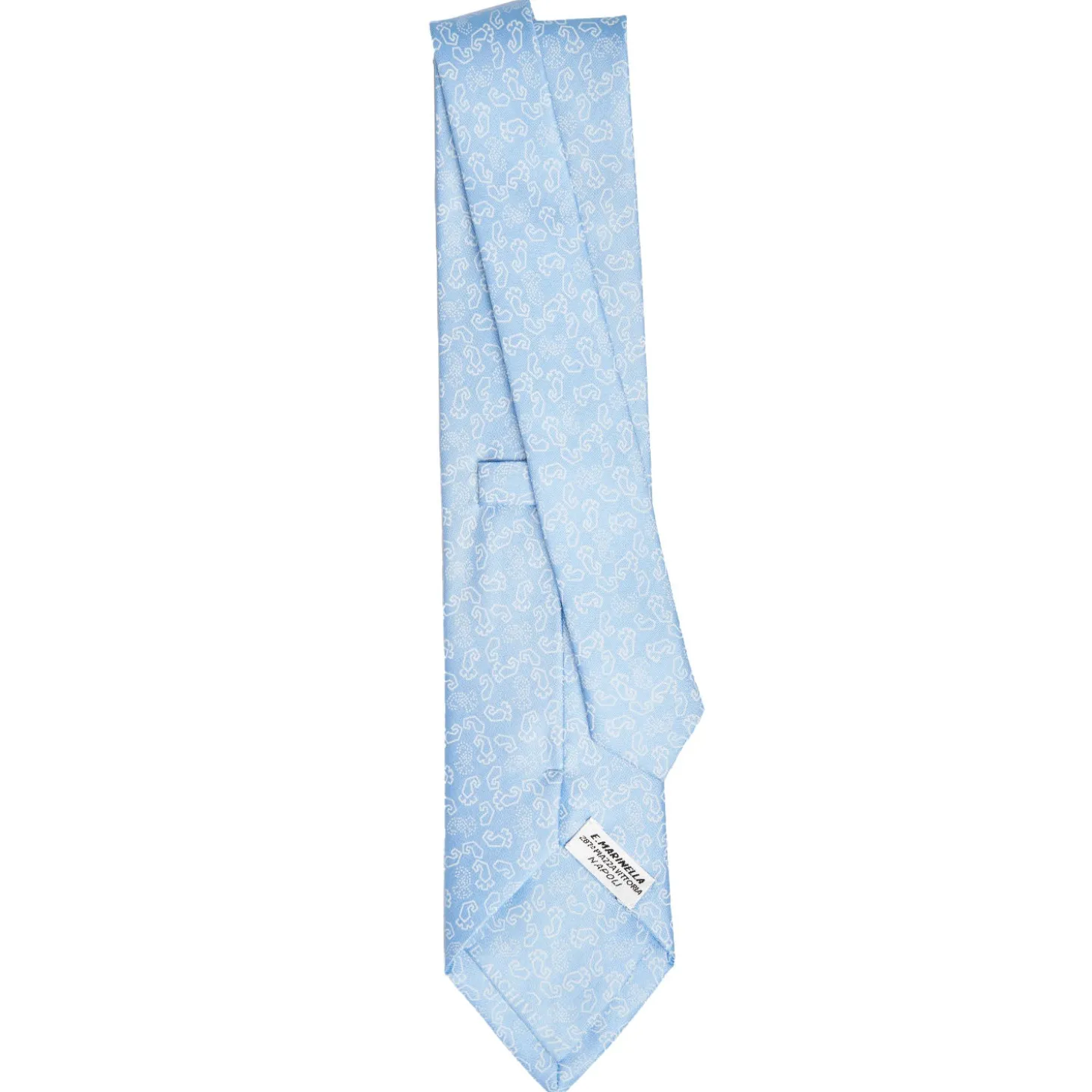 CRAVATTA IN SETA AZZURRA Collezione archivio anno 1977