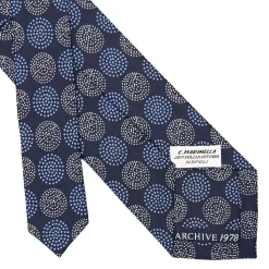 CRAVATTA IN SETA BLU Collezione archivio anno 1978