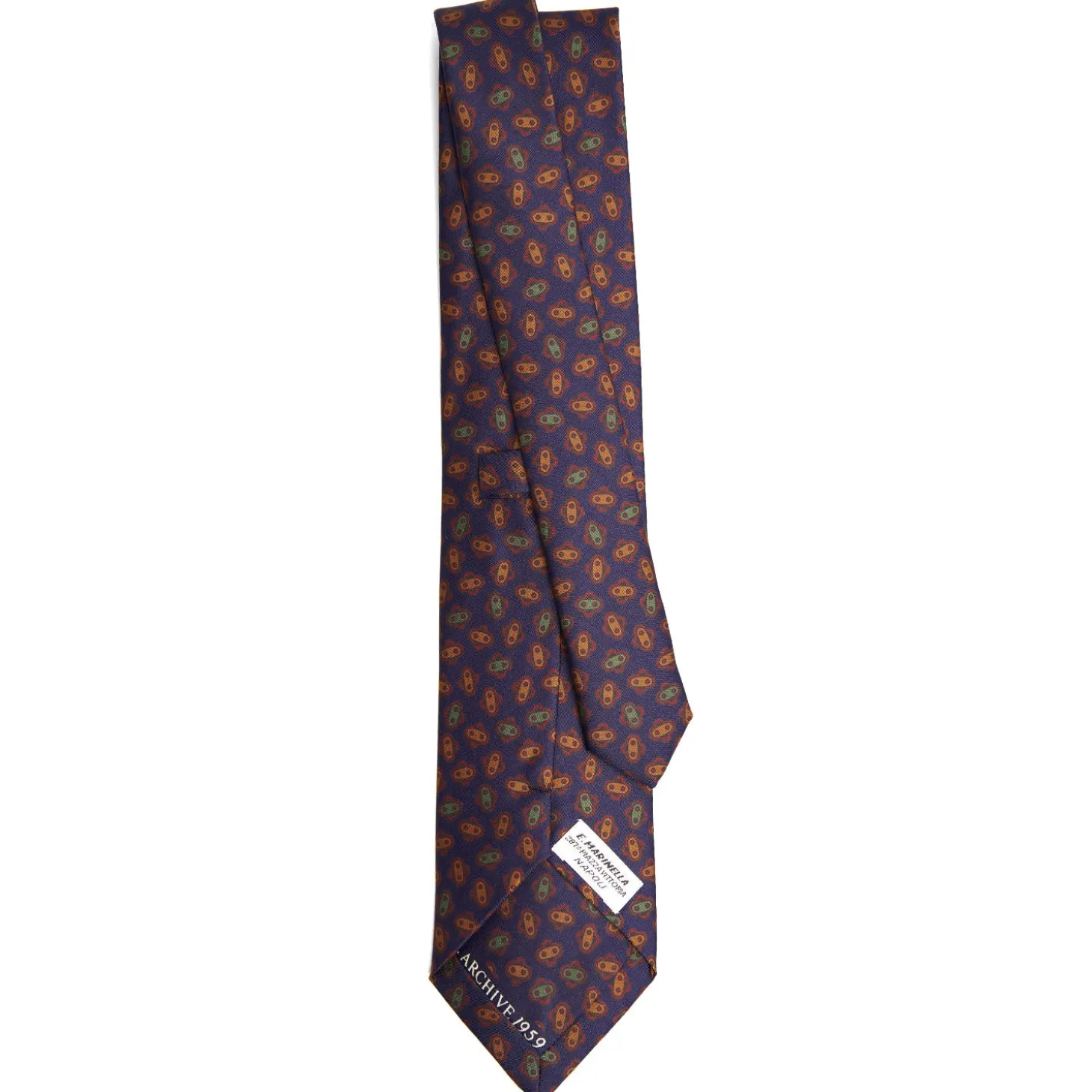 CRAVATTA IN SETA BLU SCURO Collezione archivio anno 1959