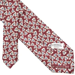 CRAVATTA IN SETA BORDEAUX Collezione archivio anno 1952