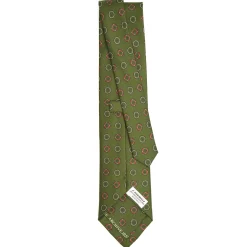 CRAVATTA IN SETA VERDE OLIVA Collezione archivio anno 1951