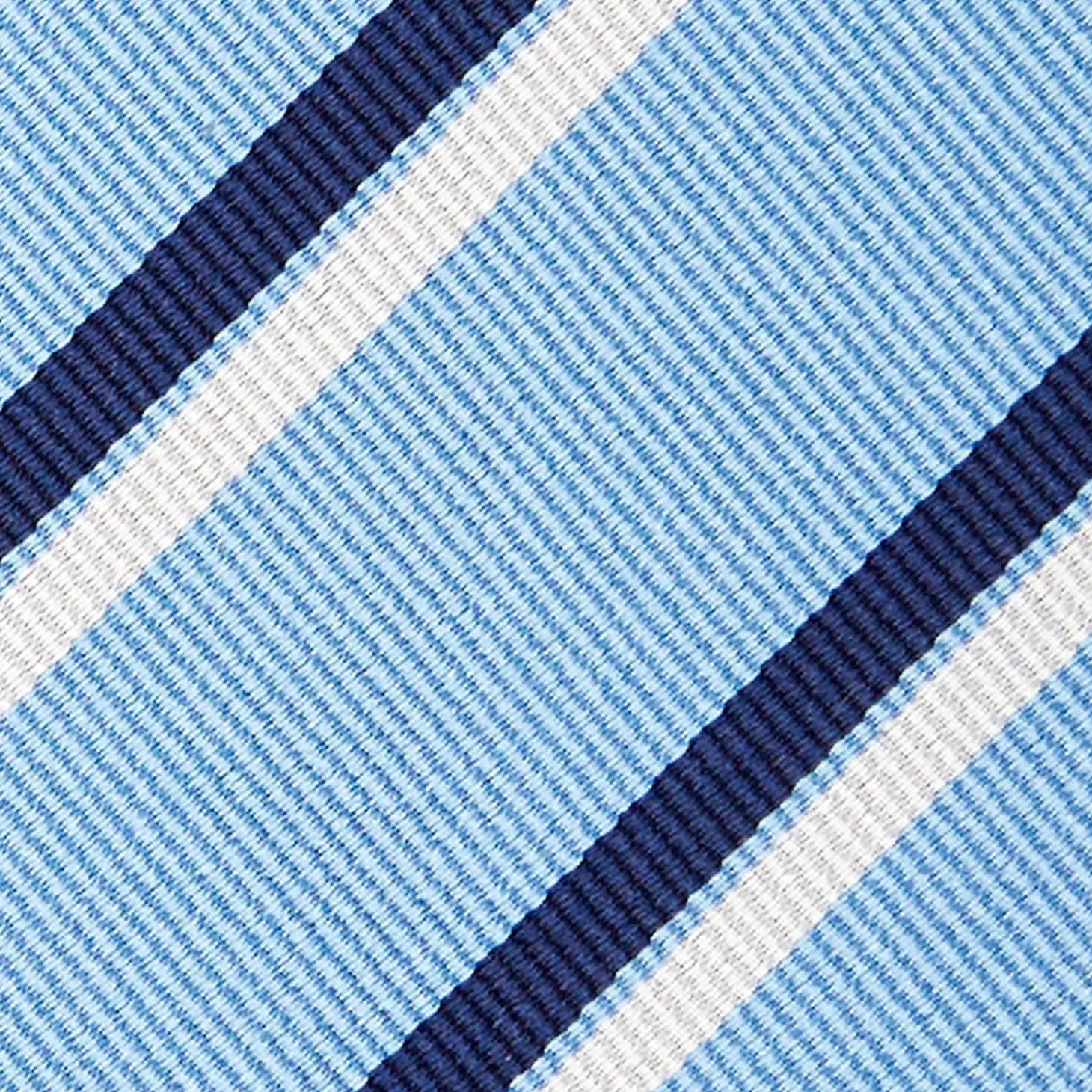 CRAVATTA REGIMENTAL IN SETA AZZURRA Righe blu e bianche