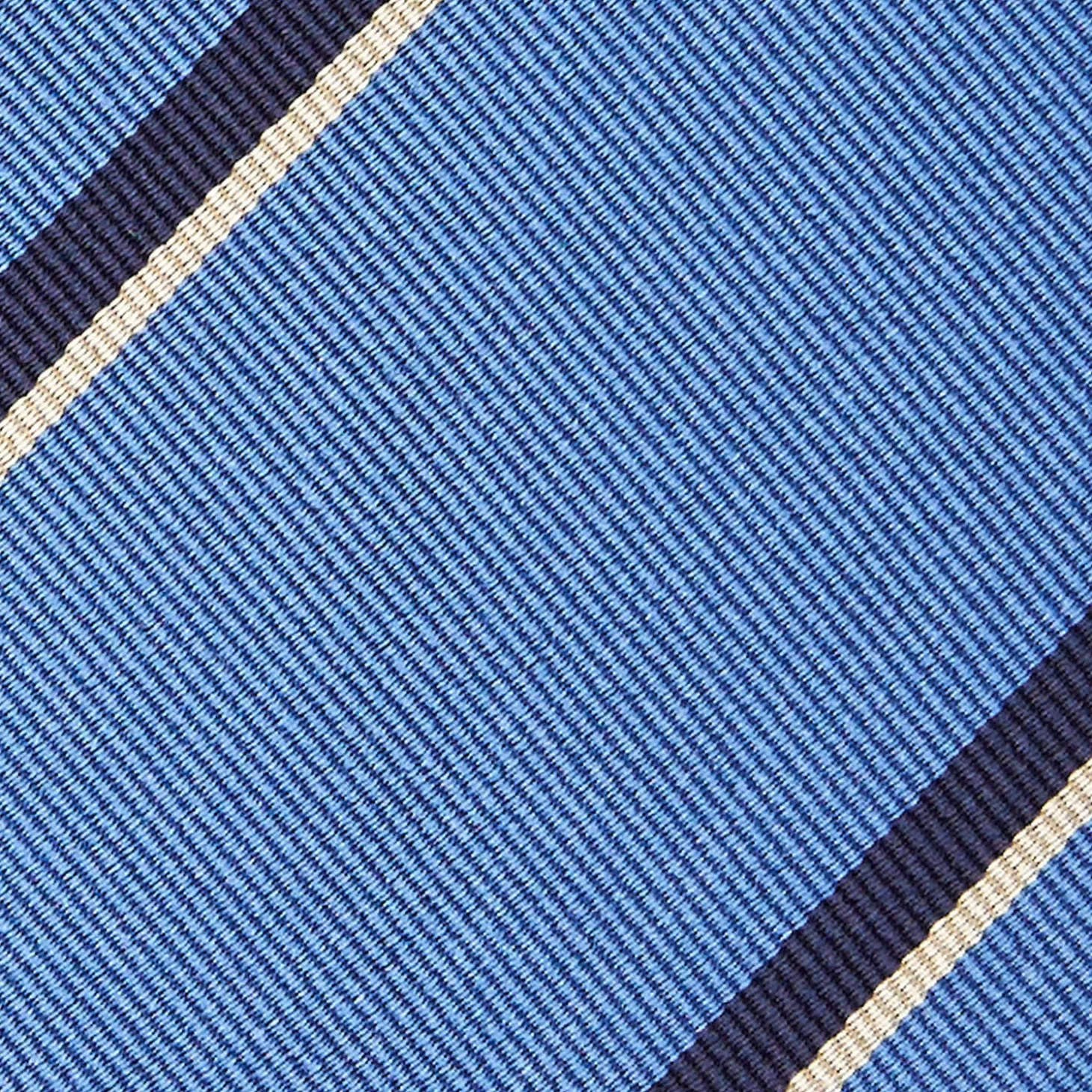 CRAVATTA REGIMENTAL IN SETA AZZURRO POLVERE Righe blu e bianche