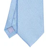 CRAVATTA SARTORIALE AZZURRAin garza di seta