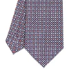CRAVATTA SARTORIALE CLASSICA IN SETA BLU SCURO Microfantasia fiore