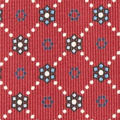 CRAVATTA SARTORIALE CLASSICA IN SETA BORDEAUX Microfantasia fiore