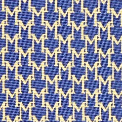 CRAVATTA SARTORIALE CLASSICA IN SETA BLU SCURO Microfantasia m geometrica