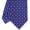 CRAVATTA SARTORIALE CLASSICA IN SETA BLUETTE Microfantasia fiore