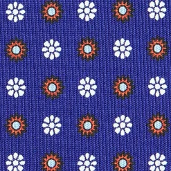 CRAVATTA SARTORIALE CLASSICA IN SETA BLUETTE Microfantasia fiore