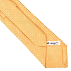 CRAVATTA SARTORIALE CLASSICA IN SETA GIALLA Pois