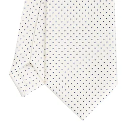 CRAVATTA SARTORIALE CLASSICA IN SETA BIANCA Pois