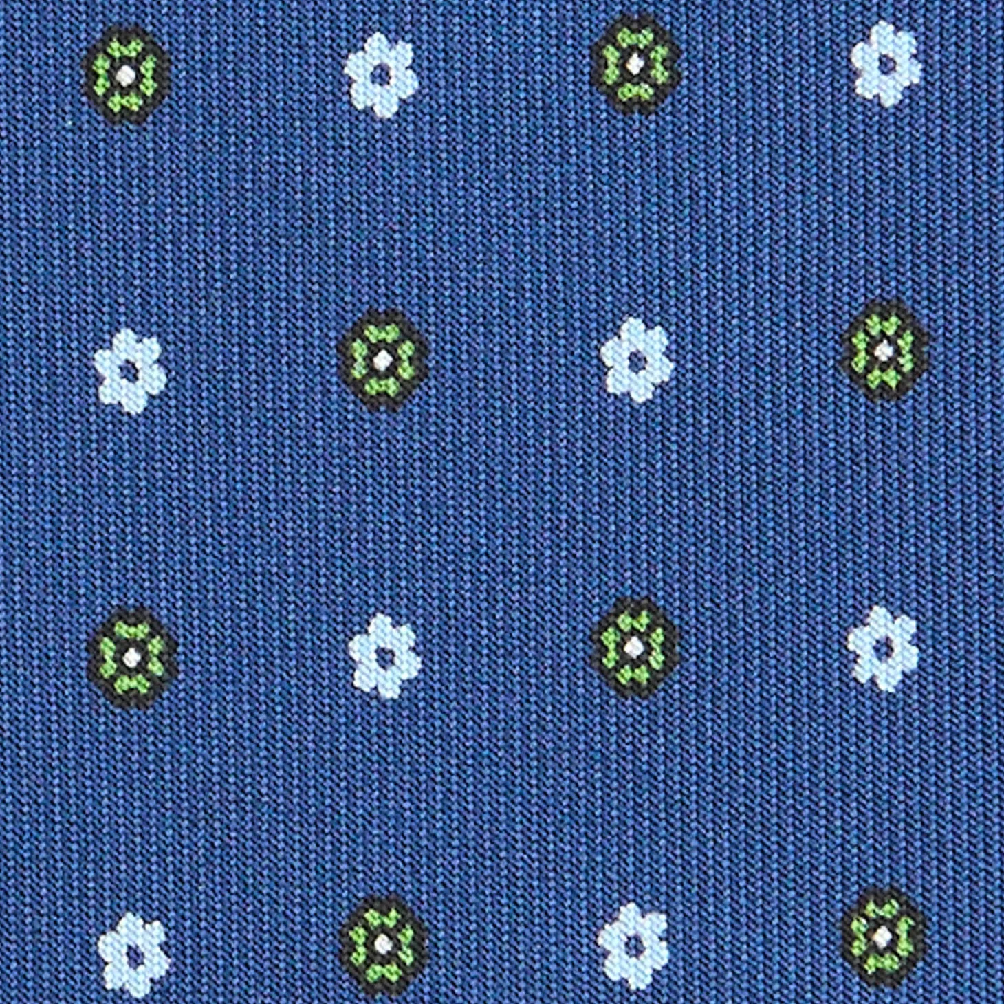 CRAVATTA SARTORIALE CLASSICA IN SETA BLU Microfantasia fiore