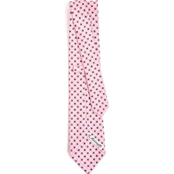 CRAVATTA SARTORIALE CLASSICA IN SETA ROSA Microfantasia fiore
