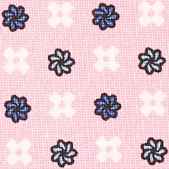 CRAVATTA SARTORIALE CLASSICA IN SETA ROSA Microfantasia fiore