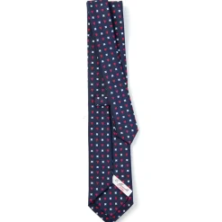CRAVATTA SARTORIALE CLASSICA IN SETA BLU SCURO Collezione san valentino