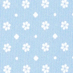 CRAVATTA SARTORIALE CLASSICA IN SETA AZZURRO Microfantasia fiore
