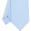 CRAVATTA SARTORIALE CLASSICA IN SETA AZZURRA Pois