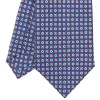 CRAVATTA SARTORIALE CLASSICA IN SETA BLU Microfantasia fiore
