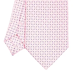 CRAVATTA SARTORIALE CLASSICA IN SETA ROSA Microfantasia fiore