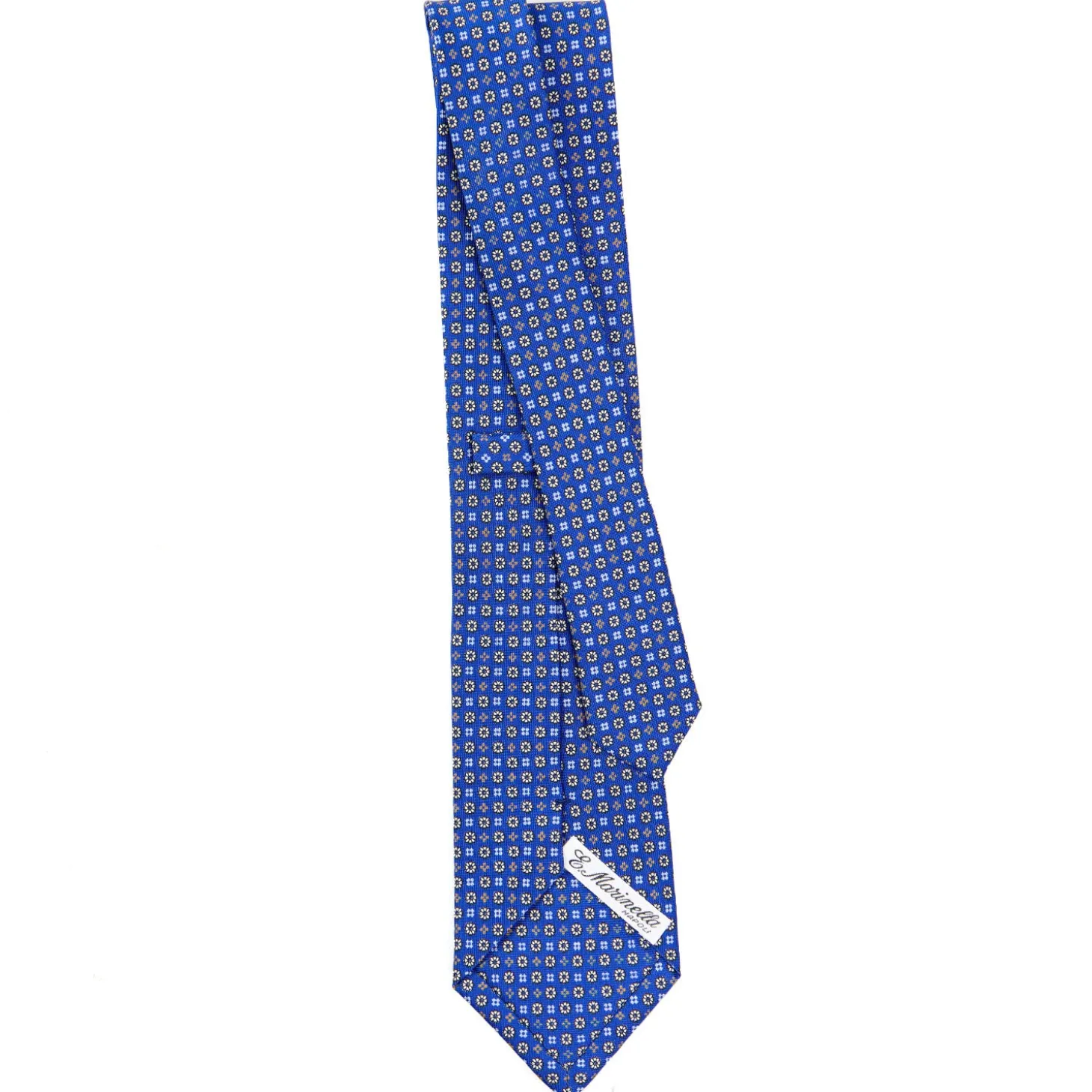 CRAVATTA SARTORIALE CLASSICA IN SETA BLUETTE Microfantasia fiore