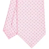CRAVATTA SARTORIALE CLASSICA IN SETA ROSA Microfantasia fiore