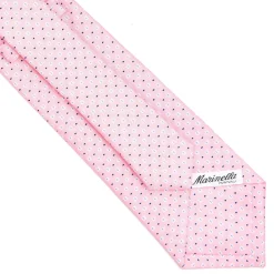 CRAVATTA SARTORIALE CLASSICA IN SETA ROSA Microfantasia fiore
