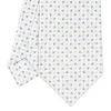 CRAVATTA SARTORIALE CLASSICA IN SETA BIANCA Microfantasia fiore