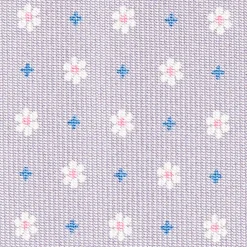 CRAVATTA SARTORIALE CLASSICA IN SETA GRIGIO CHIARO Microfantasia fiore