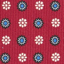 CRAVATTA SARTORIALE CLASSICA IN SETA BORDEAUX Microfantasia fiore