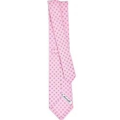 CRAVATTA SARTORIALE CLASSICA IN SETA ROSA Microfantasia fiore