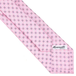 CRAVATTA SARTORIALE CLASSICA IN SETA ROSA Microfantasia fiore