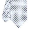 CRAVATTA SARTORIALE CLASSICA IN SETA BIANCA Microfantasia fiore