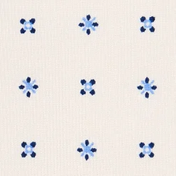 CRAVATTA SARTORIALE CLASSICA IN SETA BIANCA Microfantasia fiore