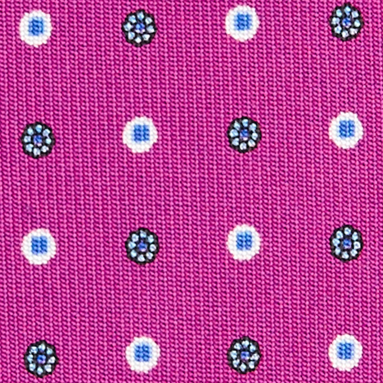 CRAVATTA SARTORIALE CLASSICA IN SETA FUCSIA Microfantasia fiore