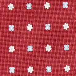 CRAVATTA SARTORIALE CLASSICA IN SETA BORDEAUX Microfantasia fiore