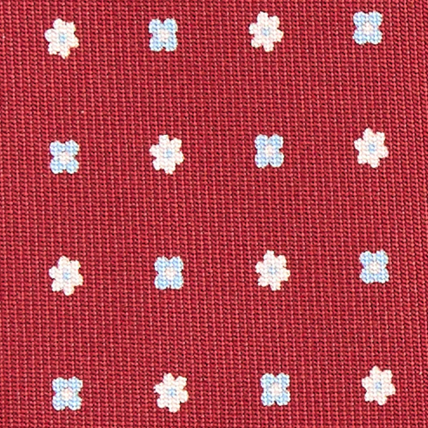 CRAVATTA SARTORIALE CLASSICA IN SETA BORDEAUX Microfantasia fiore